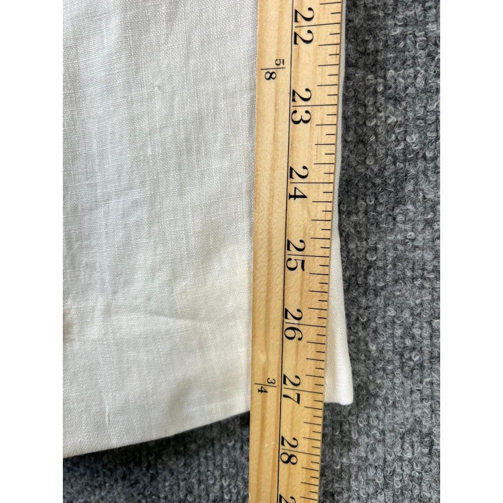 Lauren Ralph Lauren Linen White Pants Women 4 Wide Leg Drawstring Beach Vacation - Picture 9 of 10